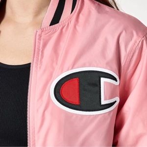 pink champion bomber jacket